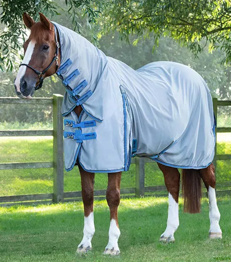 Premier Equine Combo Mesh Air Fly Rug With Surcingles - Blue