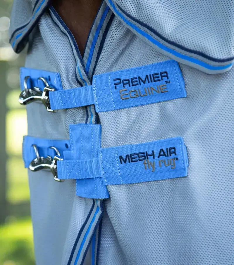 Premier Equine Combo Mesh Air Fly Rug With Surcingles - Blue-2