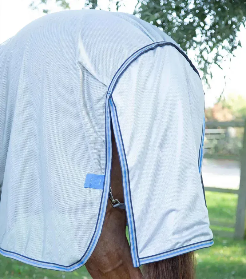 Premier Equine Combo Mesh Air Fly Rug With Surcingles - Blue-5