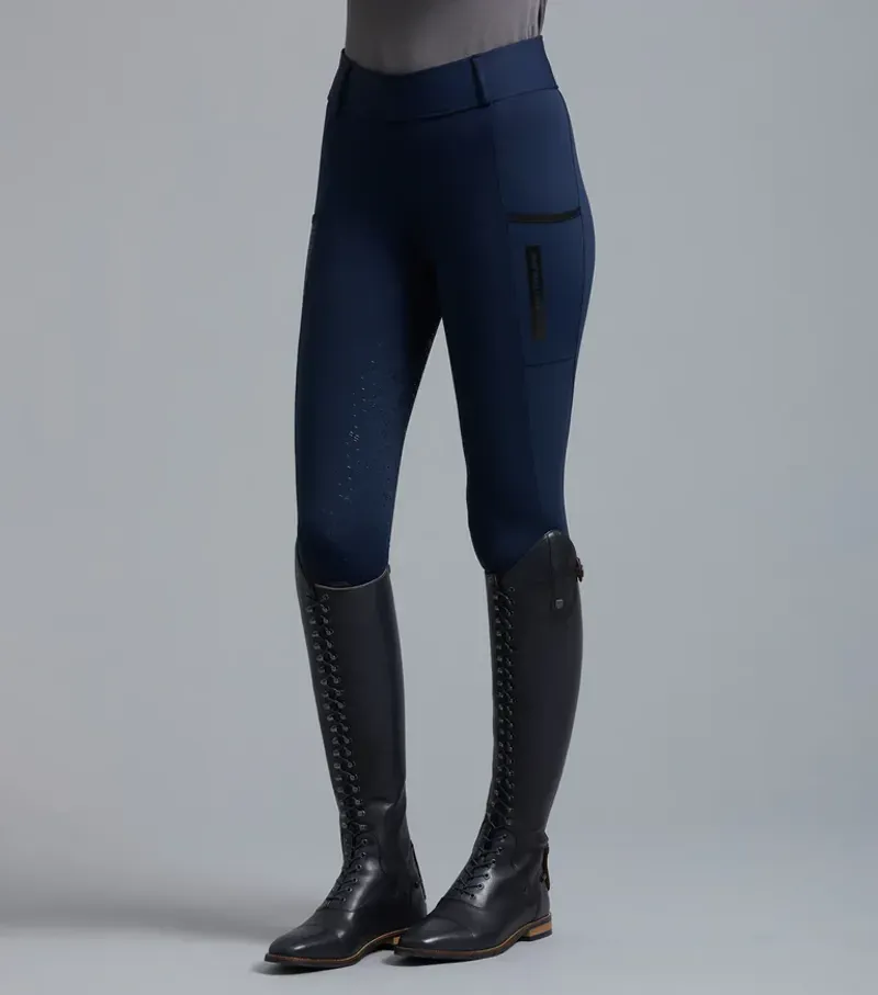 Premier Equine Ladies Concerto Riding Tights - Orkney Navy-3