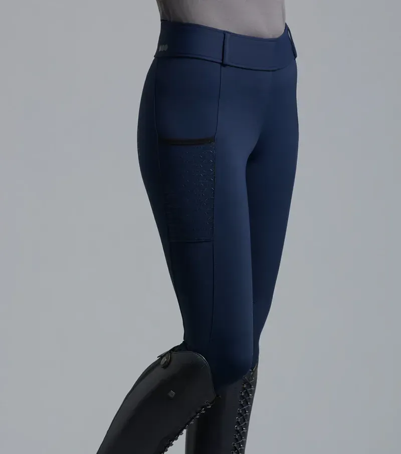 Premier Equine Ladies Concerto Riding Tights - Orkney Navy-4