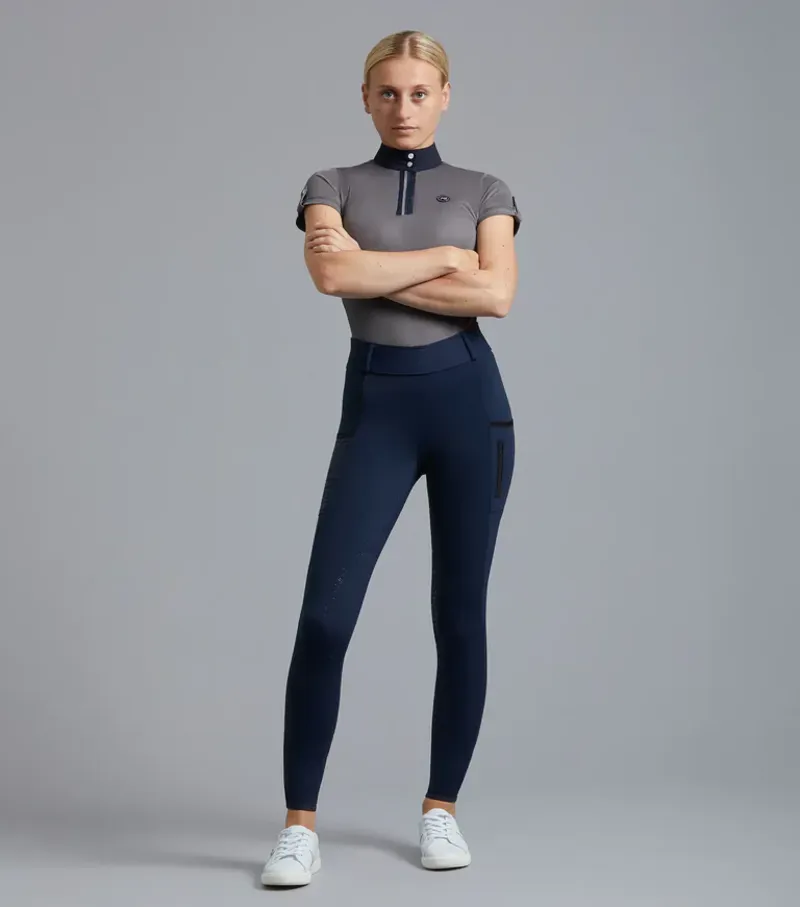 Premier Equine Ladies Concerto Riding Tights - Orkney Navy-5