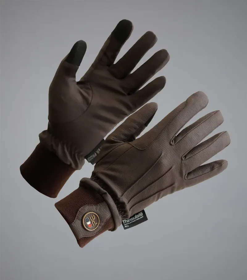 Premier Equine Dajour Waterproof Riding Gloves - Brown