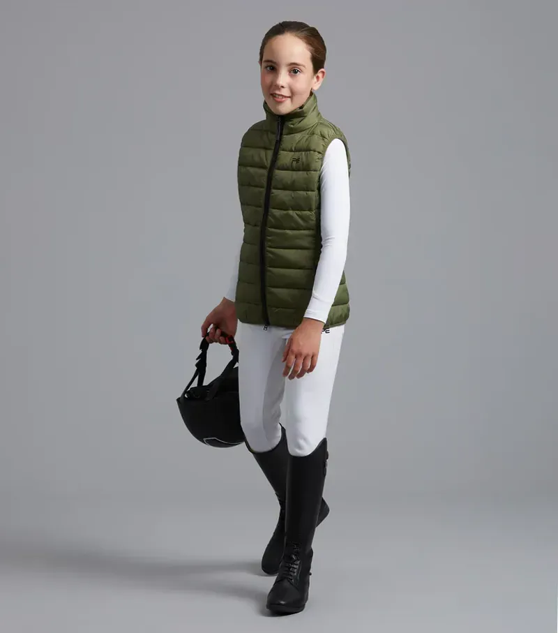 Premier Equine Junior Dante Gilet - Olive-1