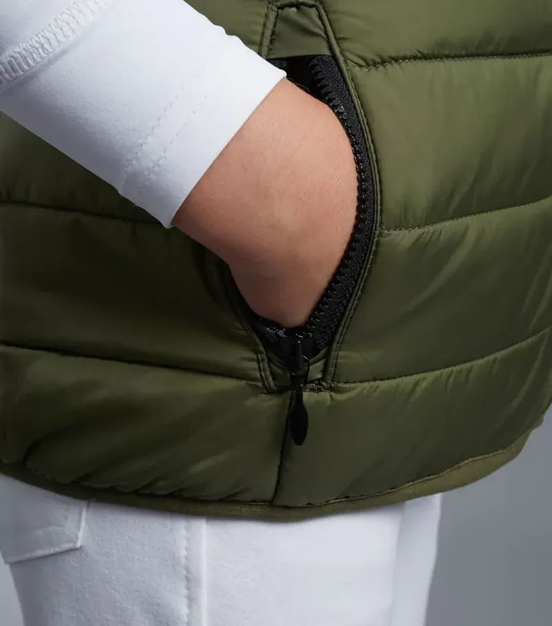 Premier Equine Junior Dante Gilet - Olive-5