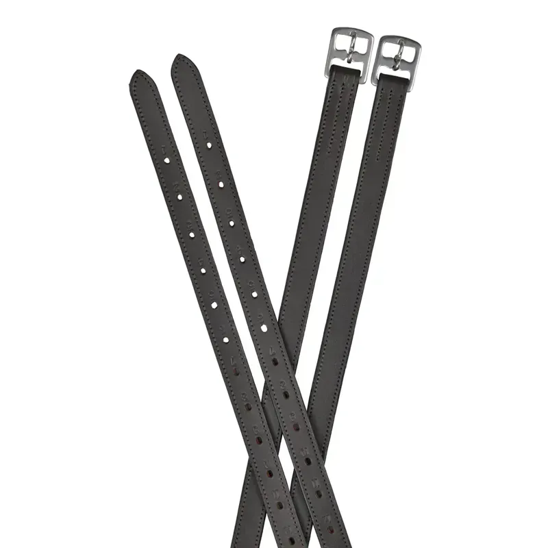Dublin Web Back Stirrup Leathers - Black