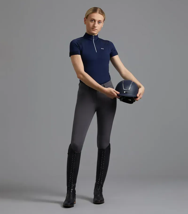 Premier Equine Ladies Delta Full Seat Gel Riding Breeches - Anthracite-1