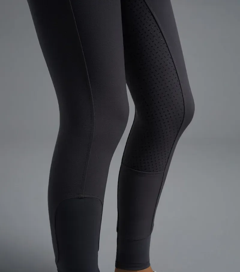 Premier Equine Ladies Delta Full Seat Gel Riding Breeches - Anthracite-4
