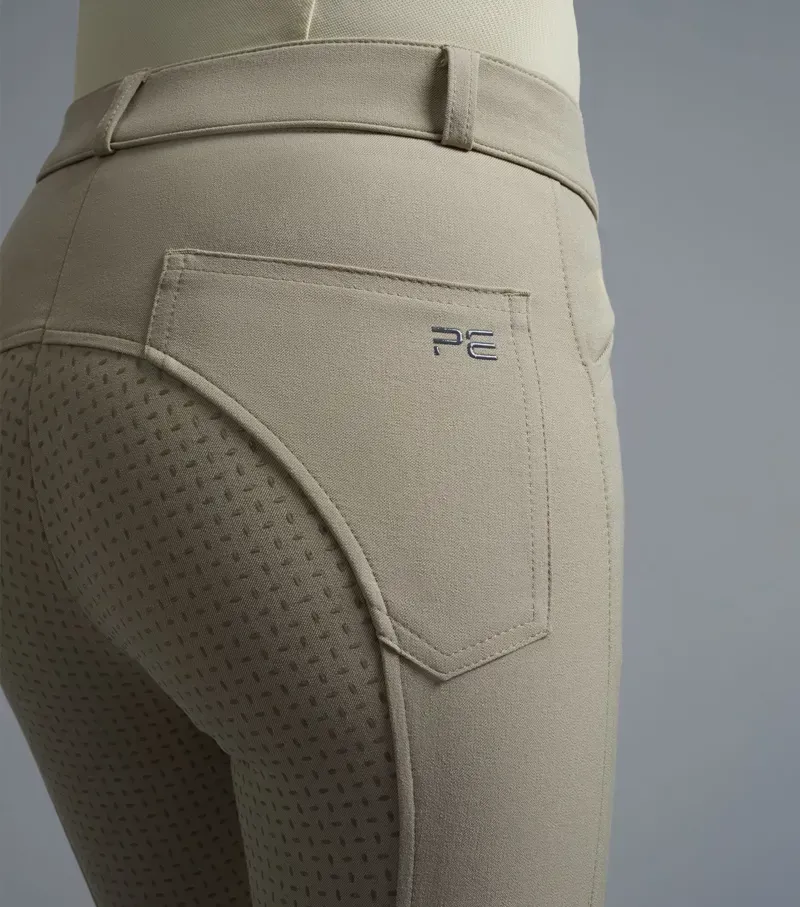 Premier Equine Ladies Delta Full Seat Gel Competition Riding Breeches - Beige-2