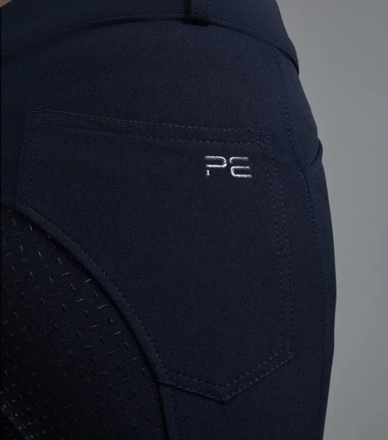 Premier Equine Ladies Delta Full Seat Gel Riding Breeches - Navy-4