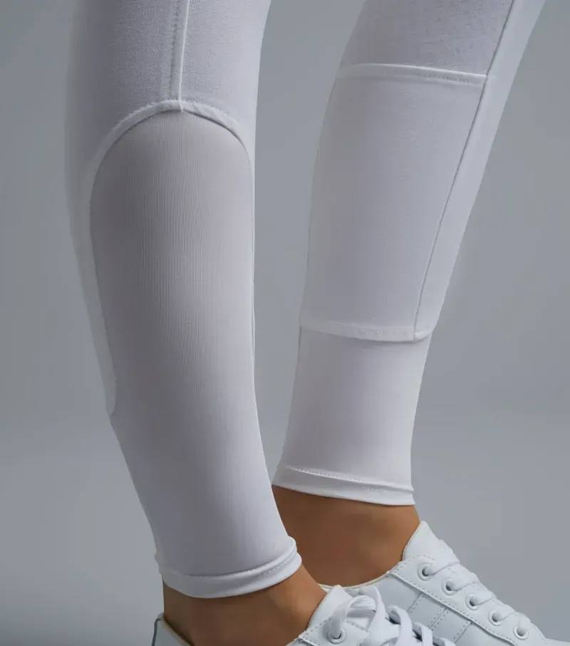 Premier Equine Ladies Delta Full Seat Gel Competition Riding Breeches - White-4