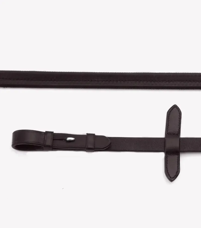 Premier Equine Diego Rubber Reins - Brown-5