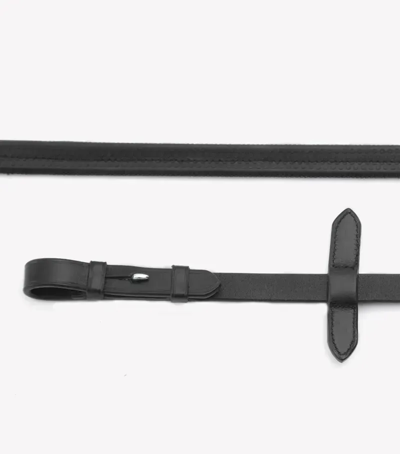 Premier Equine Diego Rubber Reins - Black-4