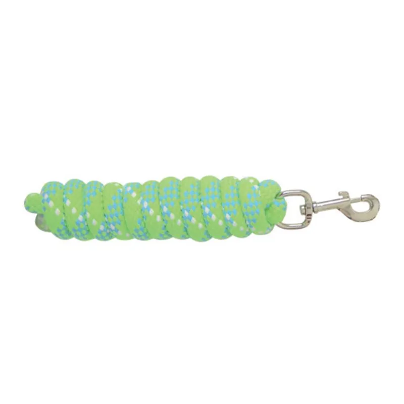 Hy Fleck Lead Rope - Neon Green/Blue/White