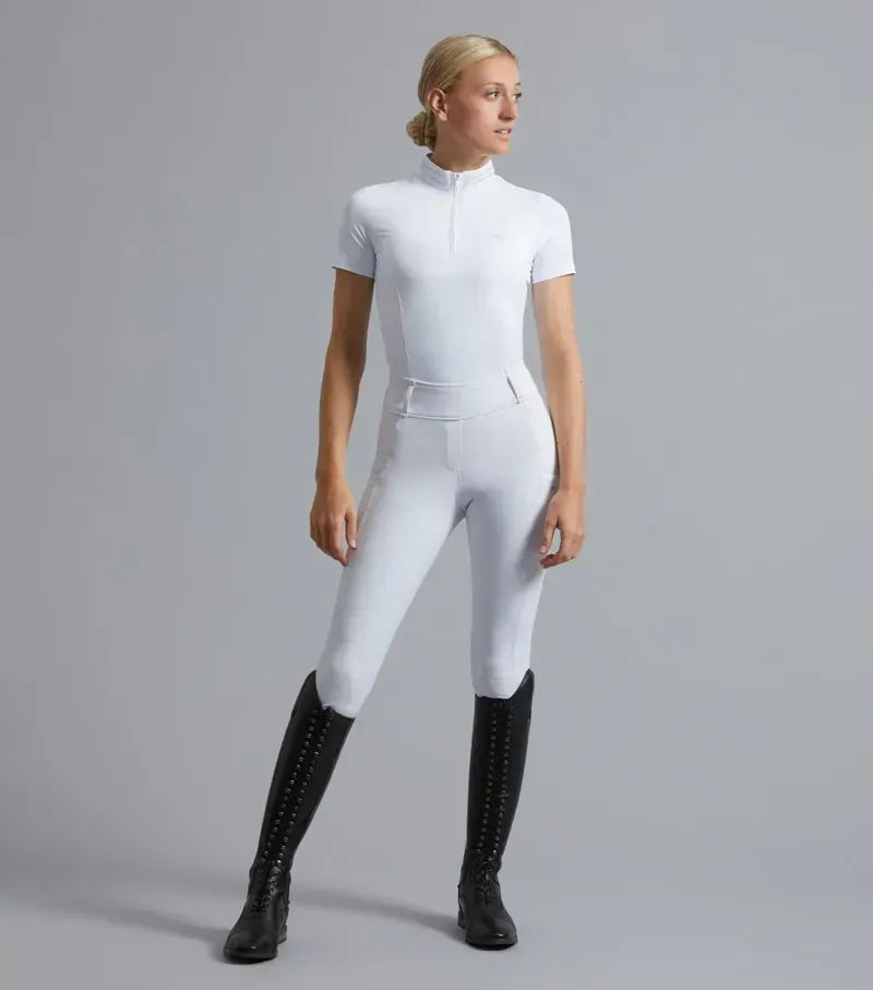 Premier Equine Ladies Electra Full Seat Gel Riding Tights - White