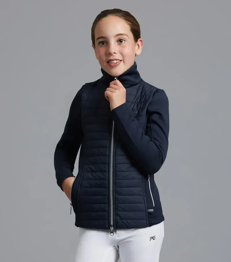 Premier Equine Mini Elena Girl's Hybrid Riding Jacket - Navy