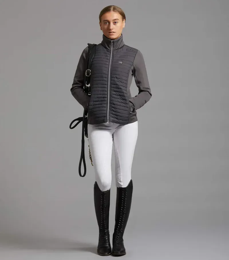 Premier Equine Ladies Elena Hybrid Technical Riding Jacket - Anthracite Grey-5