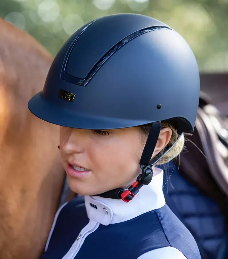 Premier Equine Endeavour Horse Riding Helmet - Navy-4