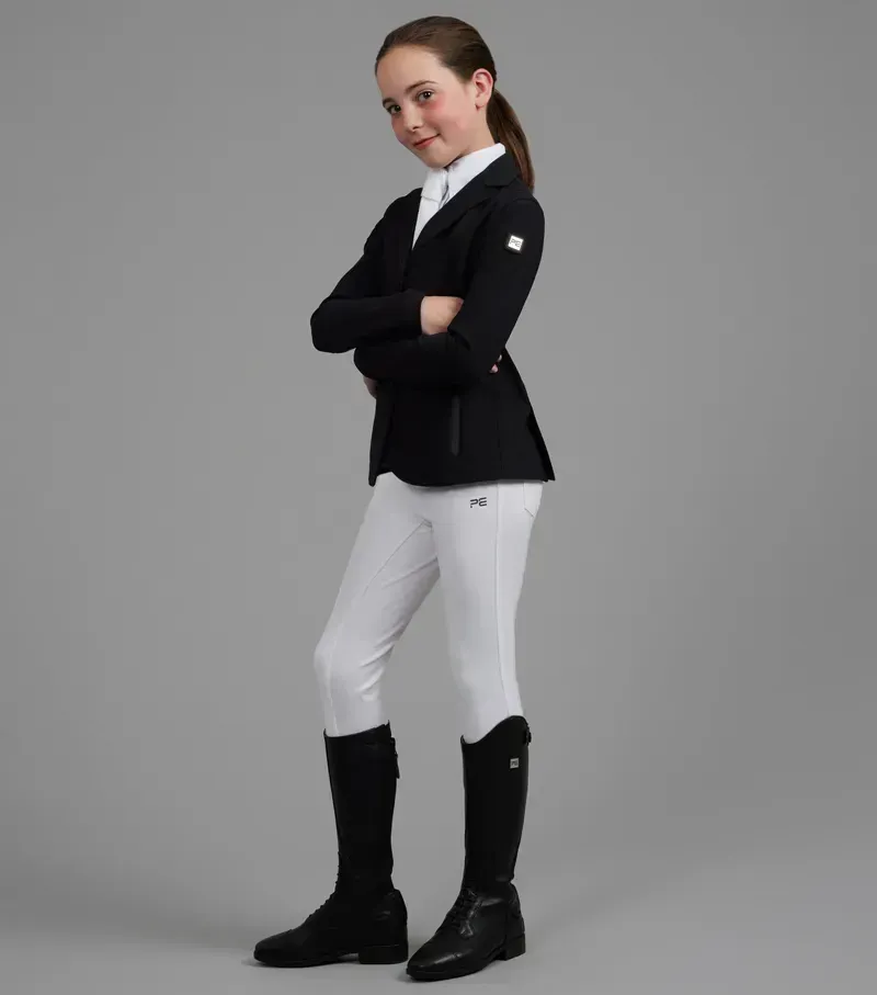 Premier Equine Girls Evinco Competition Jacket - Jet Black-1