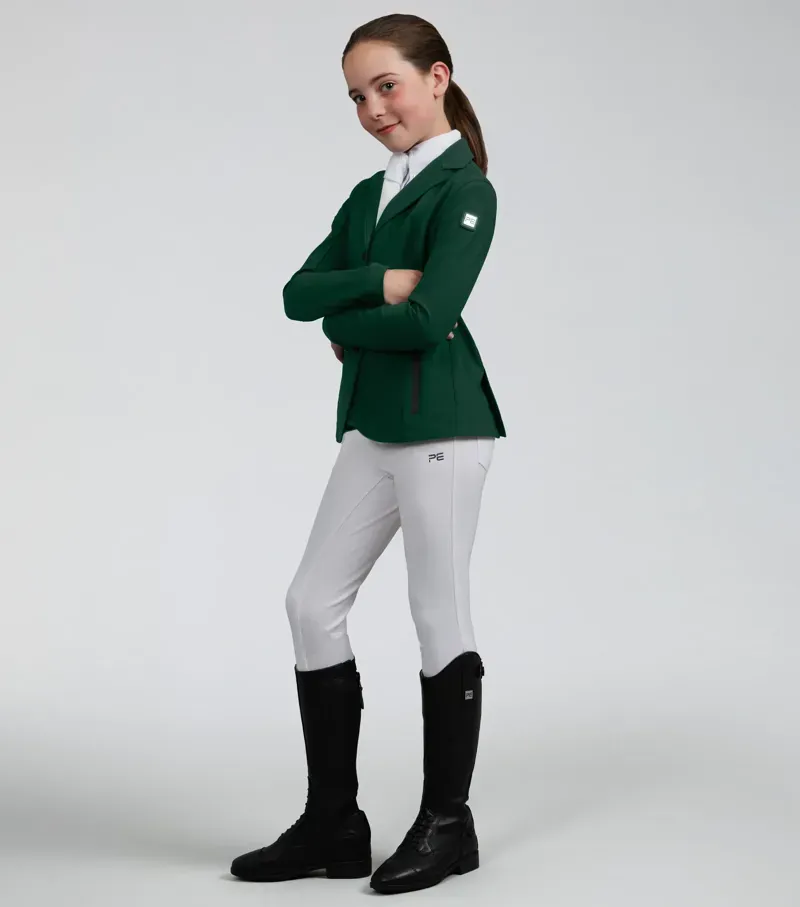 Premier Equine Evinco Girls Competition Jacket - Alpine Green-1