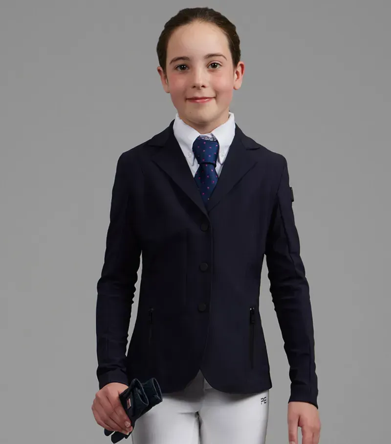 Premier Equine Girls Evinco Competition Jacket - French Navy