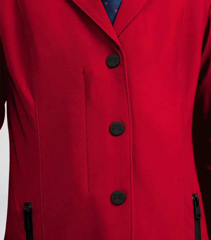 Premier Equine Evinco Girls Competition Jacket - London Red-2