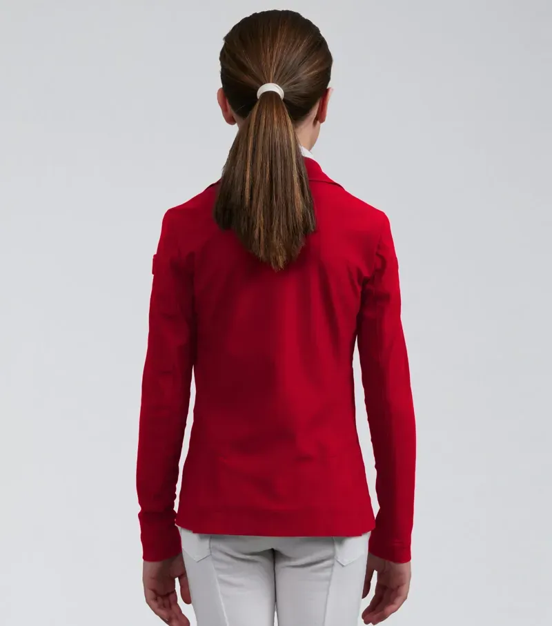 Premier Equine Evinco Girls Competition Jacket - London Red-5