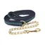Hy Soft Webbing Lead Rein with Chain - Navy/Green