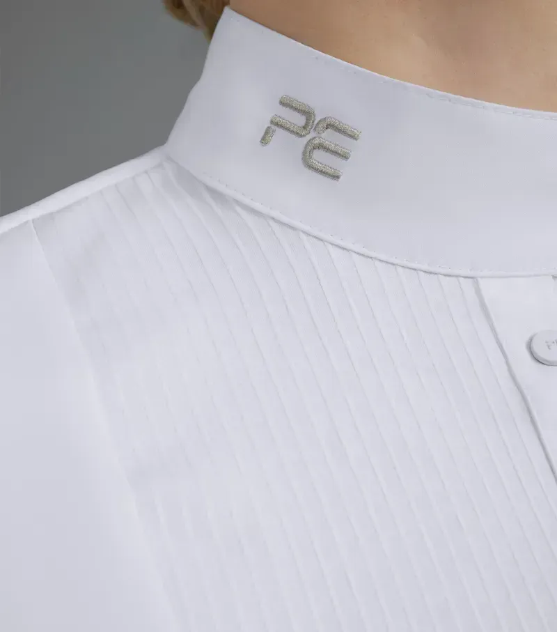 Premier Equine Ladies Famosa Short Sleeve Competition Shirt - White-2