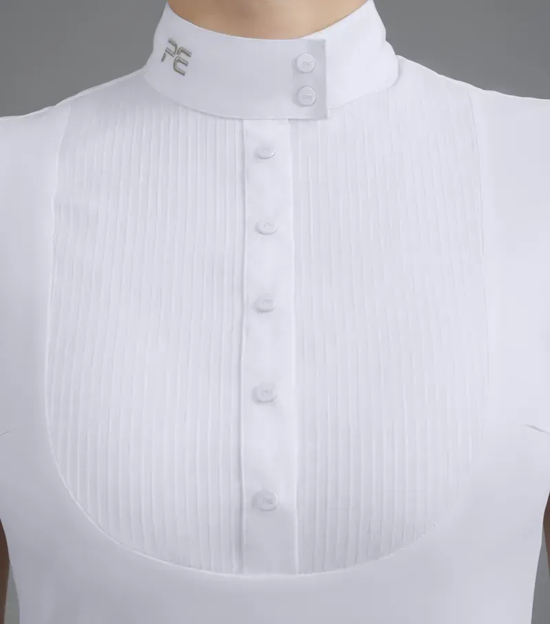 Premier Equine Ladies Famosa Short Sleeve Competition Shirt - White-3