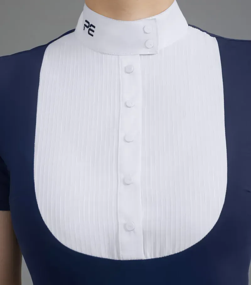 Premier Equine Ladies Famosa Short Sleeve Competition Shirt - Navy-3