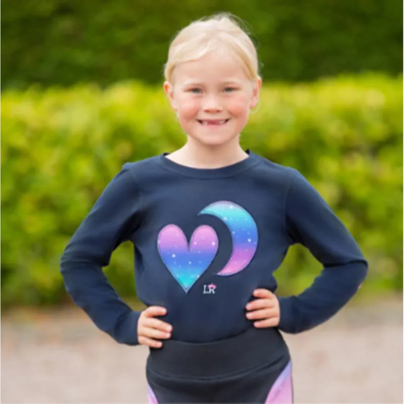 Dazzling Night Long Sleeve T-Shirt by Little Rider - Navy/Prismatic
