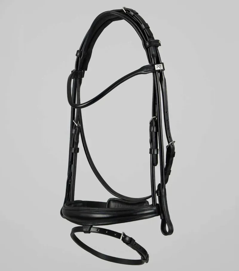 Premier Equine Finetti Rolled Leather Snaffle Bridle - Black-4