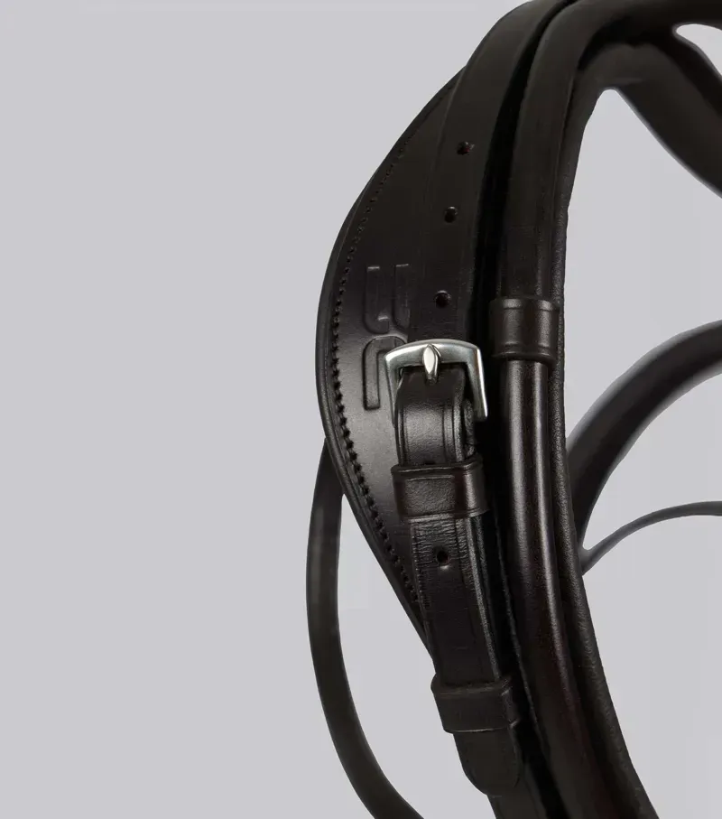 Premier Equine Finetti Rolled Leather Snaffle Bridle - Brown-1