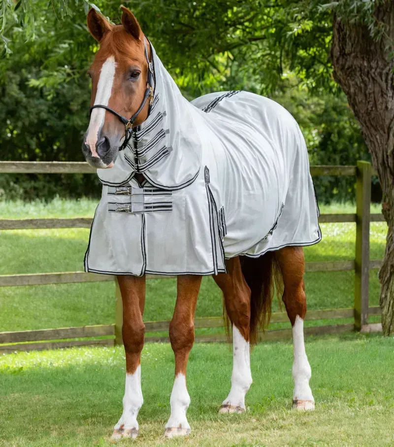 Premier Equine Fly Lite Bug Rug - Silver