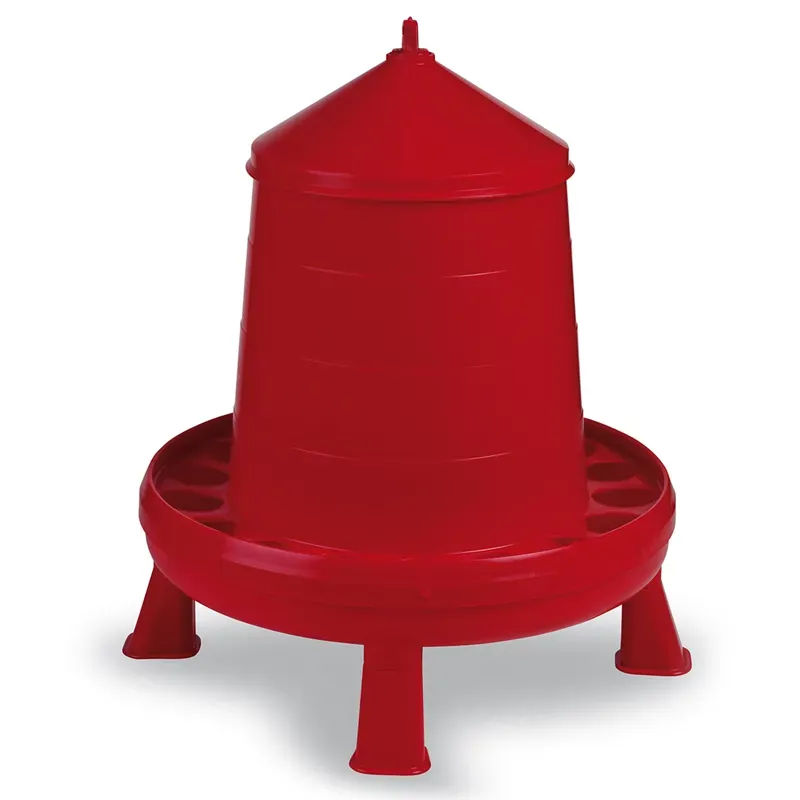 Gaun Poultry Feeder Plastic With Legs - Red