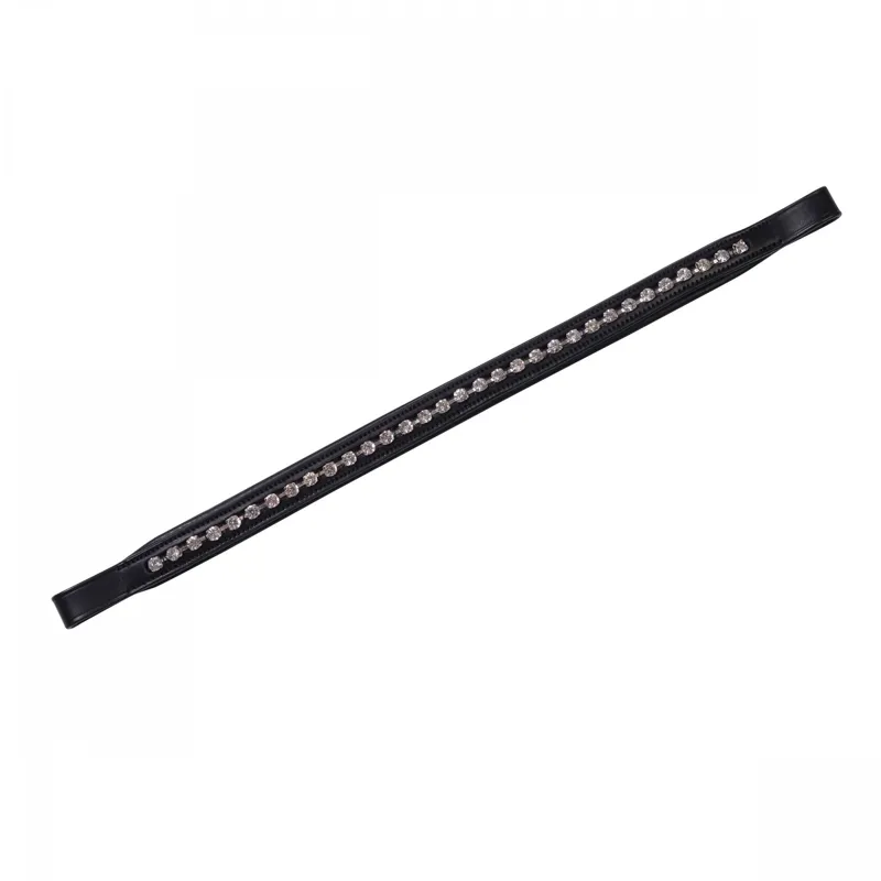 Collegiate Large Diamante Browband - Black
