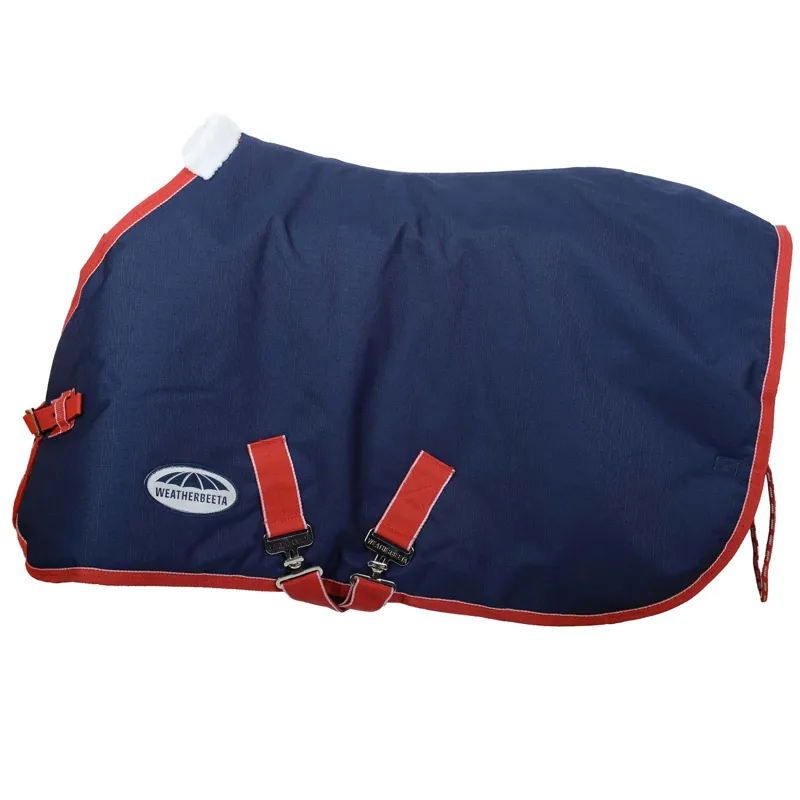 WeatherBeeta 1200D Foal 220g Standard Neck Rug II - Navy/Red/White-1