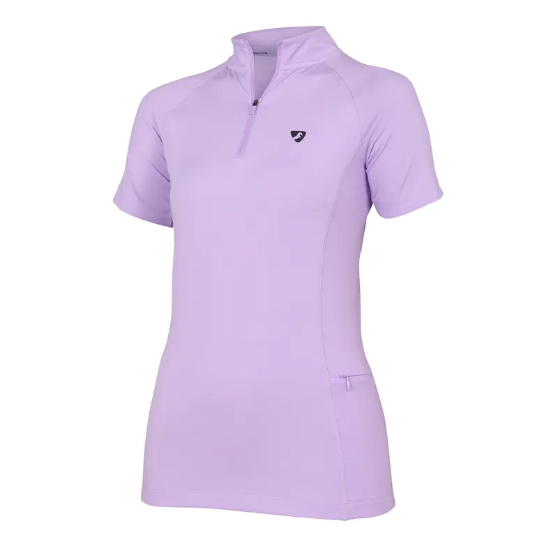 Shires Aubrion Ladies Revive Short Sleeve Base Layer - Lavender