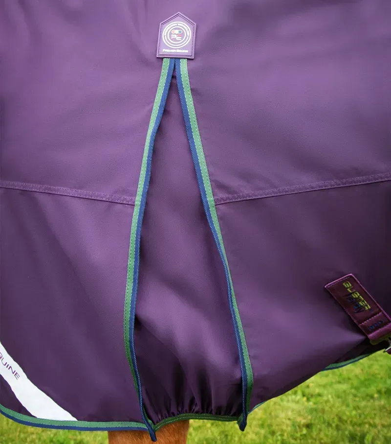Premier Equine Buster Hardy 100g Half Neck Turnout Rug - Purple-3