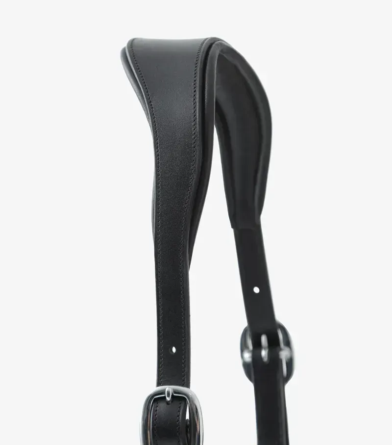 Premier Equine Hennaroso Rolled Anatomic Leather Head Collar - Black-3