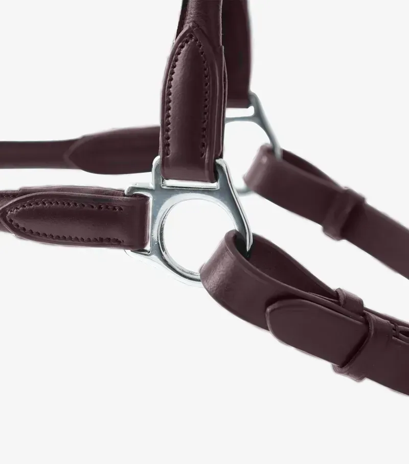 Premier Equine Hennaroso Rolled Anatomic Leather Head Collar - Brown-4