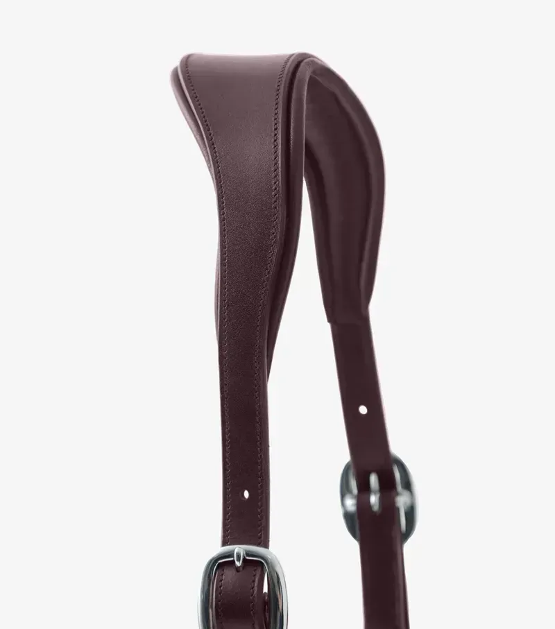 Premier Equine Hennaroso Rolled Anatomic Leather Head Collar - Brown-2