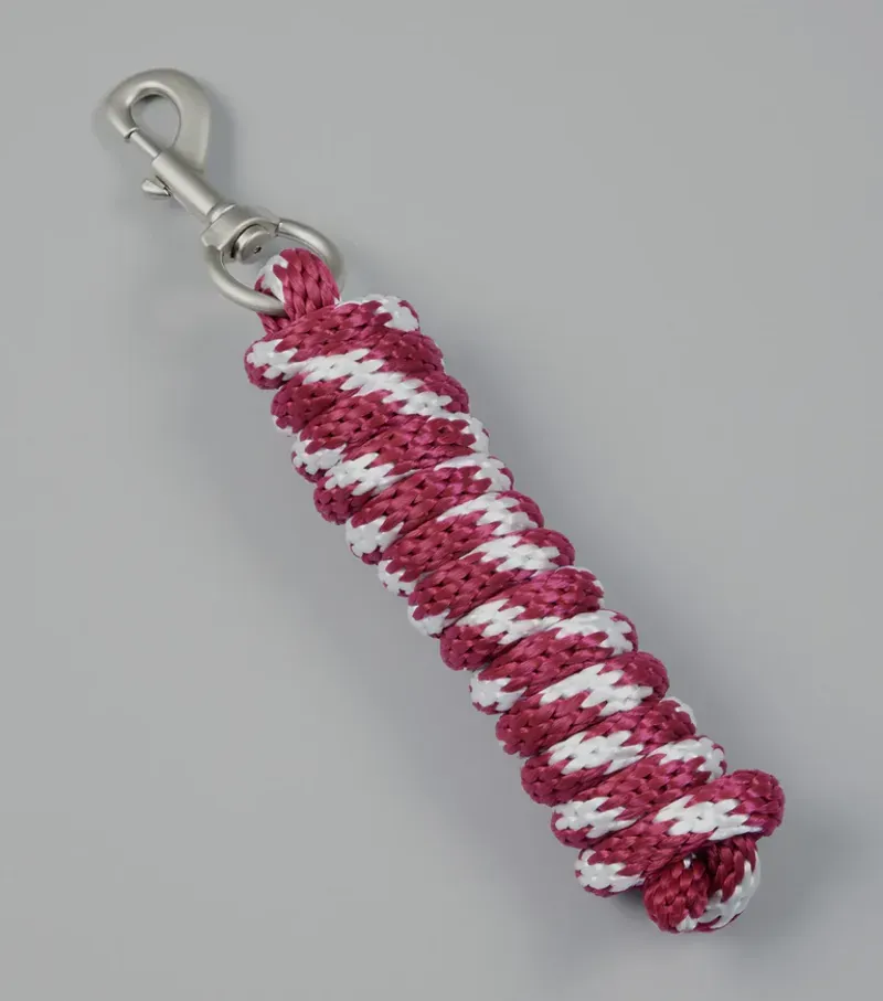 Premier Equine Horse Lead Rope - Burgundy/White