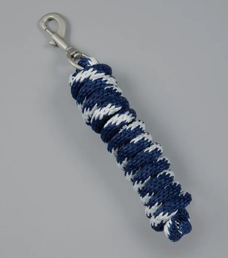Premier Equine Horse Lead Rope - Navy/White