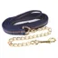 Hy Soft Webbing Lead Rein with Chain - Navy/Grey