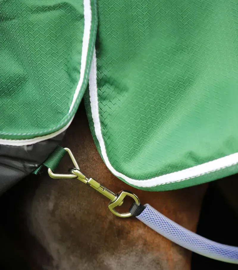 Premier Equine Hydra 200g Stable Rug With Neck Cover - Green-4