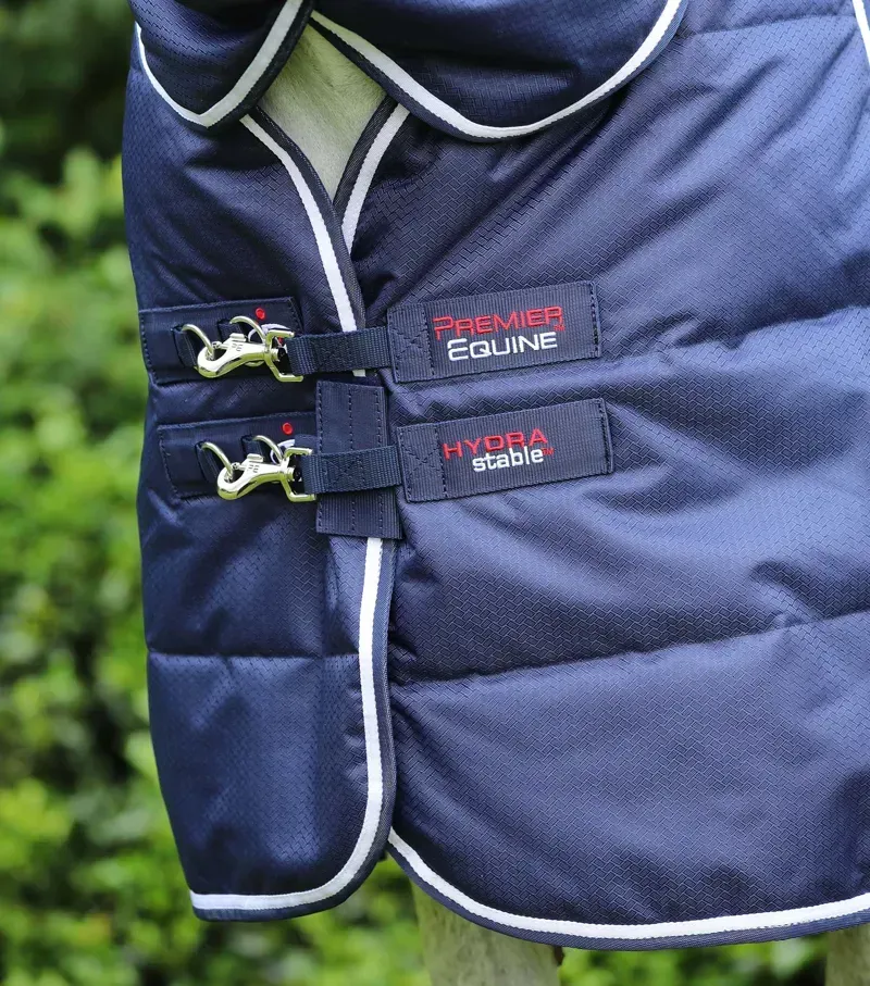 Premier Equine Hydra 200g Stable Rug With Neck Cover - Navy-1