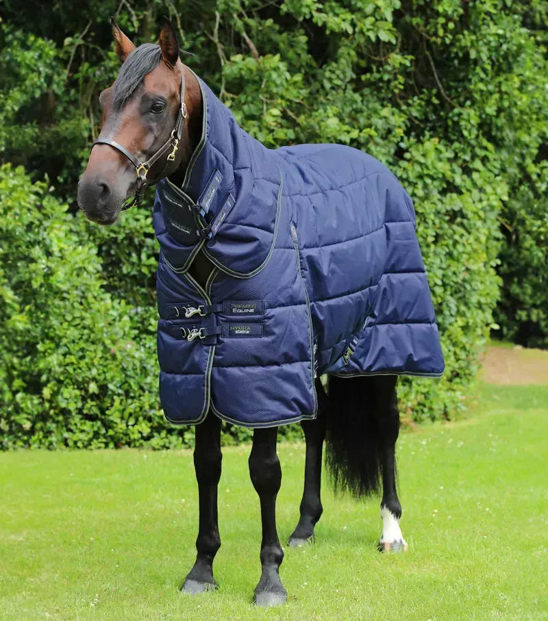 Premier Equine Hydra 350g Stable Rug With Neck Cover - Navy