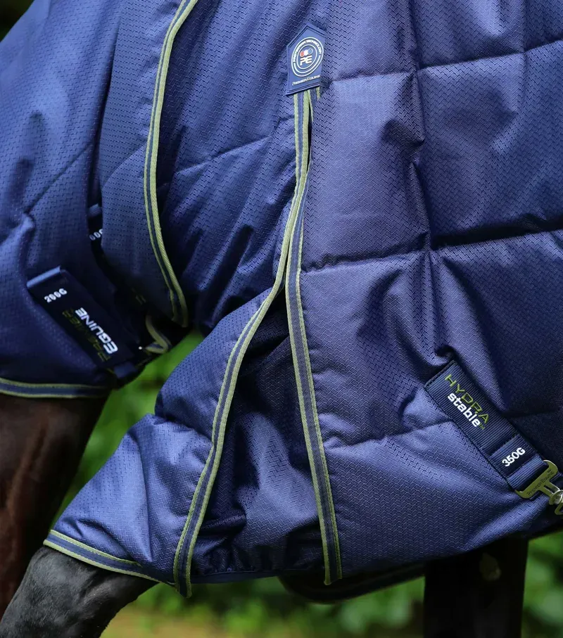 Premier Equine Hydra 350g Stable Rug With Neck Cover - Navy-2